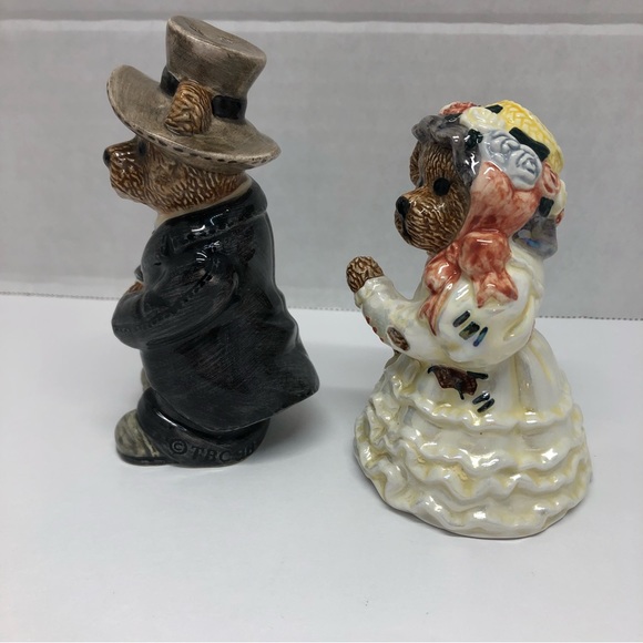 VTG Bearware Pottery Bride Groom Salt Snd Pepper Shakers Edition# 7E/ 2942 TBC98 - Picture 2 of 9